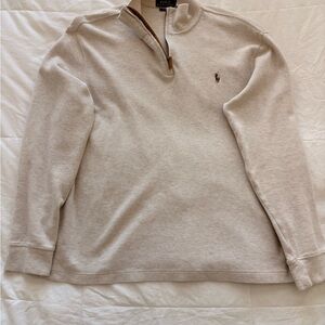 Polo by Ralph Lauren Men's Beige Zip-Up Sweater